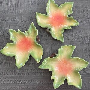 Set Of 3 Trinket Dishes Autumn Leaves